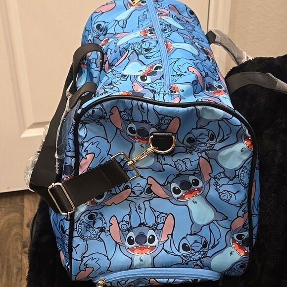 Disney's Stitch Logo Rolling Travel Duffel Bag - Picture 4 of 10
